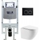 Унитаз подвесной с инсталляцией WeltWasser Amberg 497 ST+ Merzbach 004 MT-WT+ Amberg RD-BL