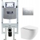 Унитаз подвесной с инсталляцией WeltWasser Amberg 497 ST+ Merzbach 004 MT-WT+ Amberg RD-CR