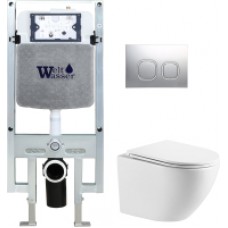 Унитаз подвесной с инсталляцией WeltWasser Amberg 497 ST+ Merzbach 004 MT-WT+ Amberg RD-MT CR