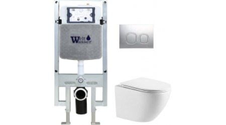 Унитаз подвесной с инсталляцией WeltWasser Amberg 497 ST+ Merzbach 004 MT-WT+ Amberg RD-MT CR
