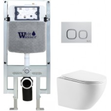 Унитаз подвесной с инсталляцией WeltWasser Amberg 497 ST+ Merzbach 004 MT-WT+ Amberg RD-WT