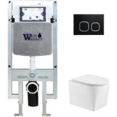 Унитаз подвесной с инсталляцией WeltWasser Amberg 497 ST + Nesenbach 004 GL-WT + Amberg RD-BL