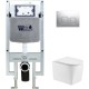Унитаз подвесной с инсталляцией WeltWasser Amberg 497 ST + Nesenbach 004 GL-WT + Amberg RD-MT CR