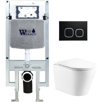 Унитаз подвесной с инсталляцией WeltWasser Amberg 497 ST+Salzbach 004 GL-WT+ Amberg RD-BL