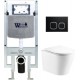 Унитаз подвесной с инсталляцией WeltWasser Amberg 497 ST+Salzbach 004 GL-WT+ Amberg RD-BL