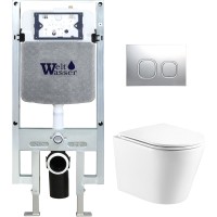 Унитаз подвесной с инсталляцией WeltWasser Amberg 497 ST+Salzbach 004 GL-WT+ Amberg RD-CR