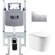 Унитаз подвесной с инсталляцией WeltWasser Amberg 497 ST+Salzbach 004 GL-WT+ Amberg RD-CR