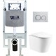 Унитаз подвесной с инсталляцией WeltWasser Amberg 497 ST+Salzbach 004 GL-WT+ Amberg RD-WT