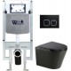 Унитаз подвесной с инсталляцией WeltWasser Amberg 497 ST+Salzbach 004 MT-BL+ Amberg RD-BL