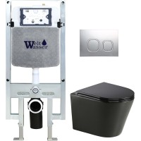 Унитаз подвесной с инсталляцией WeltWasser Amberg 497 ST+Salzbach 004 MT-BL+ Amberg RD-CR