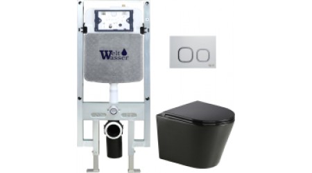 Унитаз подвесной с инсталляцией WeltWasser Amberg 497 ST+Salzbach 004 MT-BL+ Amberg RD-WT