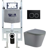 Унитаз подвесной с инсталляцией WeltWasser Amberg 497 ST+Salzbach 004 MT-GR+ Amberg RD-BL