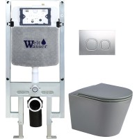 Унитаз подвесной с инсталляцией WeltWasser Amberg 497 ST+Salzbach 004 MT-GR+ Amberg RD-MT CR