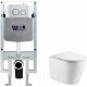 Унитаз подвесной с инсталляцией WeltWasser Amberg 497 ST + Salzbach 043 GL-WT + Amberg RD-CR