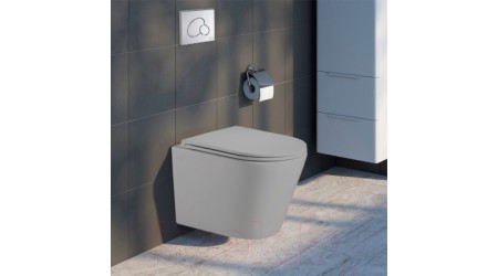 Унитаз подвесной с инсталляцией WeltWasser Amberg 497 ST + Salzbach 043 GL-WT + Amberg RD-CR