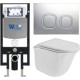 Унитаз подвесной с инсталляцией WeltWasser Amberg 497 + Telbach 004 GL-WT + Amberg RD-CR