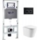 Унитаз подвесной с инсталляцией WeltWasser Amberg 504 ST + Salzbach 004 GL-WT + Amberg RD-BL