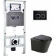 Унитаз подвесной с инсталляцией WeltWasser Amberg 504 ST + Salzbach 004 MT-BL + Amberg RD-BL