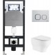 Унитаз подвесной с инсталляцией WeltWasser Amberg 506 + Erlenbach 004 GL-WT + Amberg RD-WT