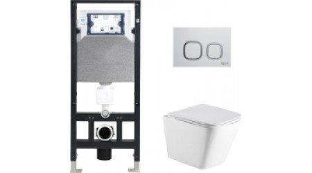 Унитаз подвесной с инсталляцией WeltWasser Amberg 506 + Gelbach 004 GL-WT + Amberg RD-WT