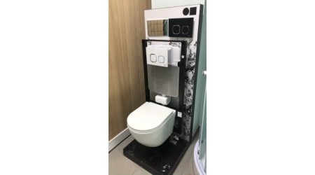 Унитаз подвесной с инсталляцией WeltWasser Amberg 506 + Heimbach 041 GL-WT + Amberg RD-WT