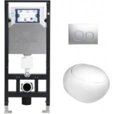 Унитаз подвесной с инсталляцией WeltWasser Amberg 506 + Jeckenbach 004 GL-WT + Amberg RD-MT CR