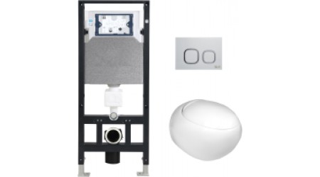 Унитаз подвесной с инсталляцией WeltWasser Amberg 506 + Jeckenbach 004 GL-WT + Amberg RD-WT