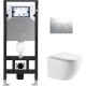 Унитаз подвесной с инсталляцией WeltWasser Amberg 506 + Merzbach 004 GL-WT + Amberg RD-CR