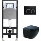 Унитаз подвесной с инсталляцией WeltWasser Amberg 506 + Merzbach 004 MT-BL + Amberg RD-BL