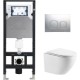 Унитаз подвесной с инсталляцией WeltWasser Amberg 506 + Merzbach 004 MT-WT + Amberg RD-CR