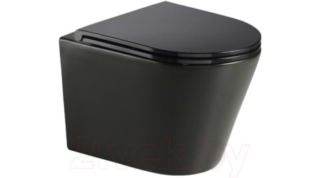 Унитаз подвесной с инсталляцией WeltWasser Amberg 506 + Salzbach 041 MT-BL + Amberg RD-BL