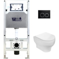 Унитаз подвесной с инсталляцией WeltWasser Amberg 506 ST+Erlenbach 004 GL-WT+ Amberg RD-BL