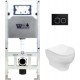 Унитаз подвесной с инсталляцией WeltWasser Amberg 506 ST+Erlenbach 004 GL-WT+ Amberg RD-BL