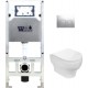 Унитаз подвесной с инсталляцией WeltWasser Amberg 506 ST+Erlenbach 004 GL-WT+ Amberg RD-MT CR