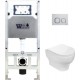 Унитаз подвесной с инсталляцией WeltWasser Amberg 506 ST+Erlenbach 004 GL-WT+ Amberg RD-WT