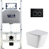 Унитаз подвесной с инсталляцией WeltWasser Amberg 506 ST+Gelbach 004 GL-WT+ Amberg RD-BL