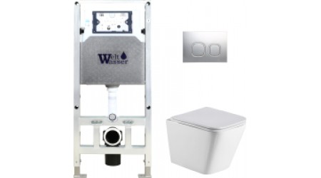 Унитаз подвесной с инсталляцией WeltWasser Amberg 506 ST+Gelbach 004 GL-WT+ Amberg RD-MT CR