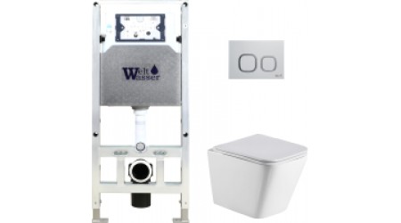 Унитаз подвесной с инсталляцией WeltWasser Amberg 506 ST+Gelbach 004 GL-WT+ Amberg RD-WT