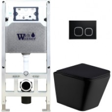 Унитаз подвесной с инсталляцией WeltWasser Amberg 506 ST+Gelbach 004 MT-BL+ Amberg RD-BL