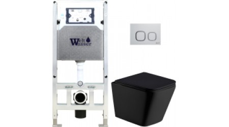 Унитаз подвесной с инсталляцией WeltWasser Amberg 506 ST+Gelbach 004 MT-BL+ Amberg RD-WT