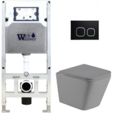 Унитаз подвесной с инсталляцией WeltWasser Amberg 506 ST+Gelbach 004 MT-GR+ Amberg RD-BL