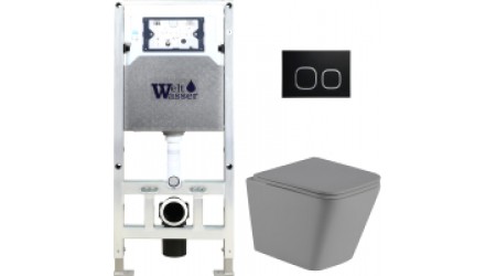 Унитаз подвесной с инсталляцией WeltWasser Amberg 506 ST+Gelbach 004 MT-GR+ Amberg RD-BL