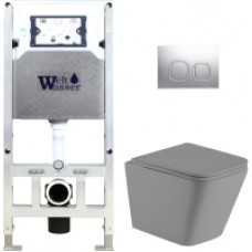 Унитаз подвесной с инсталляцией WeltWasser Amberg 506 ST+Gelbach 004 MT-GR+ Amberg RD-MT CR