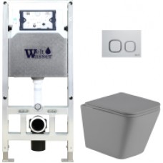 Унитаз подвесной с инсталляцией WeltWasser Amberg 506 ST+Gelbach 004 MT-GR+ Amberg RD-WT