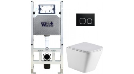 Унитаз подвесной с инсталляцией WeltWasser Amberg 506 ST+Gelbach 004 MT-WT+ Amberg RD-BL