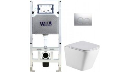 Унитаз подвесной с инсталляцией WeltWasser Amberg 506 ST+Gelbach 004 MT-WT+ Amberg RD-CR