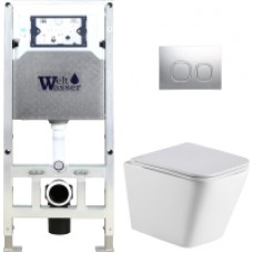 Унитаз подвесной с инсталляцией WeltWasser Amberg 506 ST+Gelbach 004 MT-WT+ Amberg RD-MT CR
