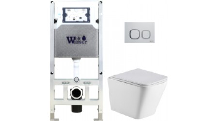Унитаз подвесной с инсталляцией WeltWasser Amberg 506 ST+Gelbach 004 MT-WT+ Amberg RD-WT