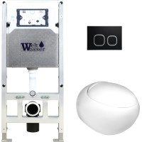 Унитаз подвесной с инсталляцией WeltWasser Amberg 506 ST+Jeckenbach 004 GL-WT+ Amberg RD-BL