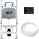 Унитаз подвесной с инсталляцией WeltWasser Amberg 506 ST+Jeckenbach 004 GL-WT+ Amberg RD-BL